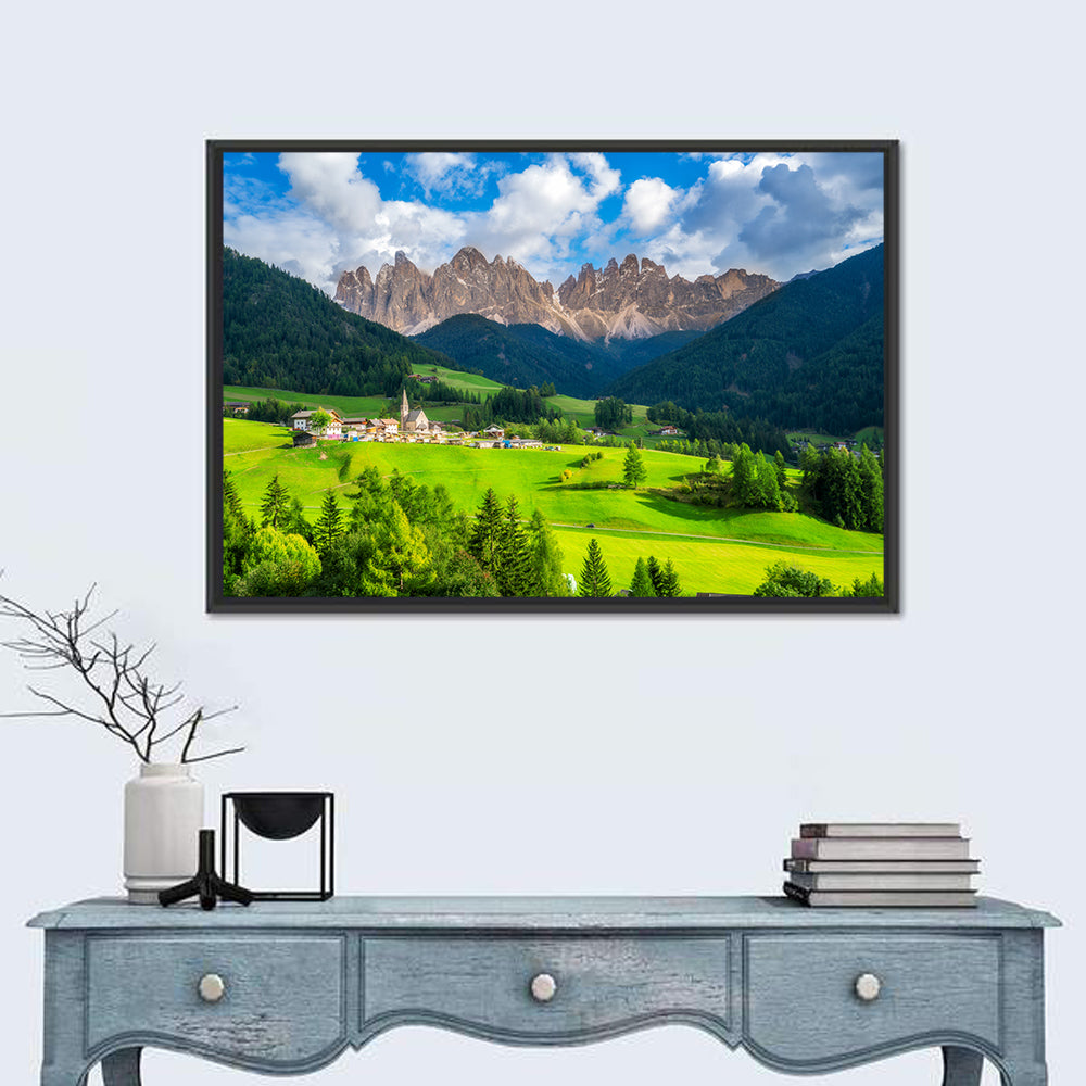 Santa Maddalena Village, Odle Peaks Wall Art