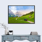 Grindelwald Alpine Village Road Wall Art