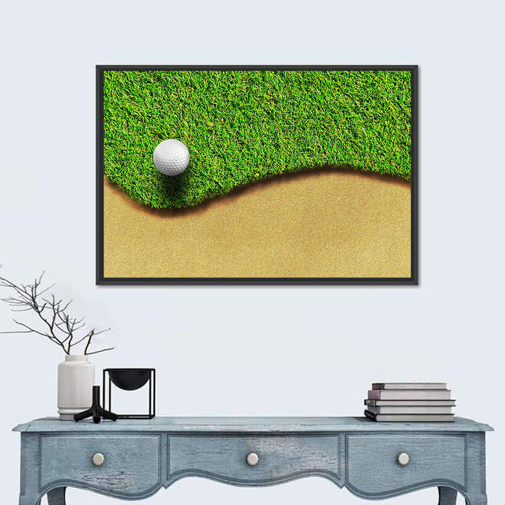 Golf Ball on Bunker Edge Wall Art