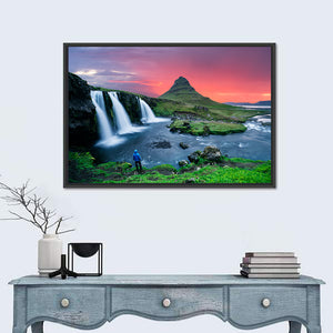 Kirkjufellsfoss Waterfall & Kirkjufell Mountain Wall Art