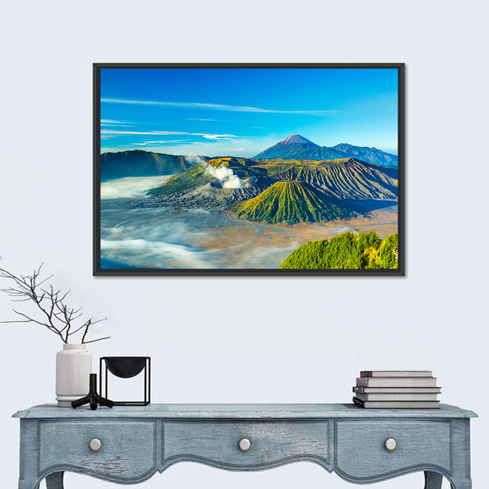 Mount Bromo at Sunrise Wall Art in a room, landscape