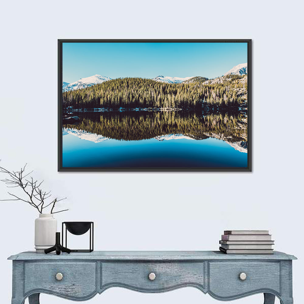 Bear Lake Reflection, Colorado Wall Art in a room, landscape