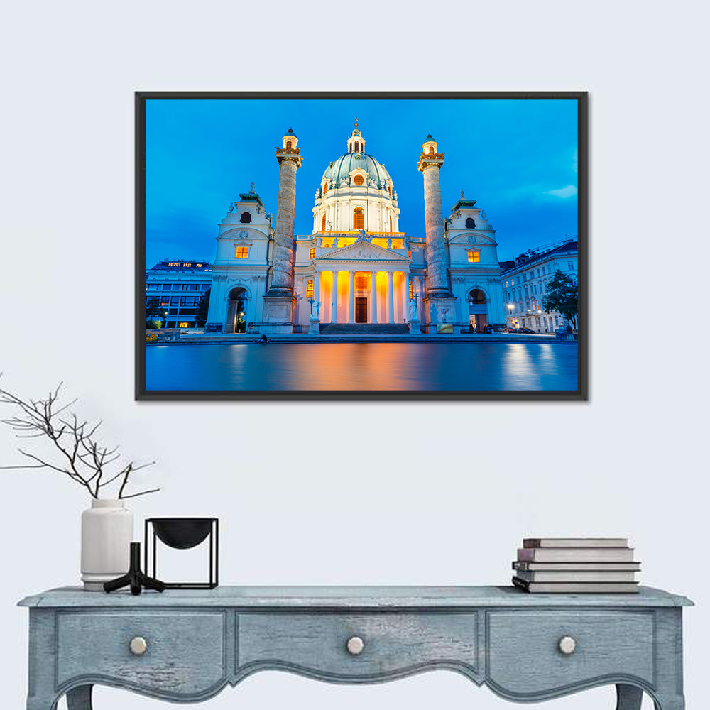 Karlskirche at Dusk Wall Art