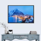 Reine Harbor at Twilight Wall Art