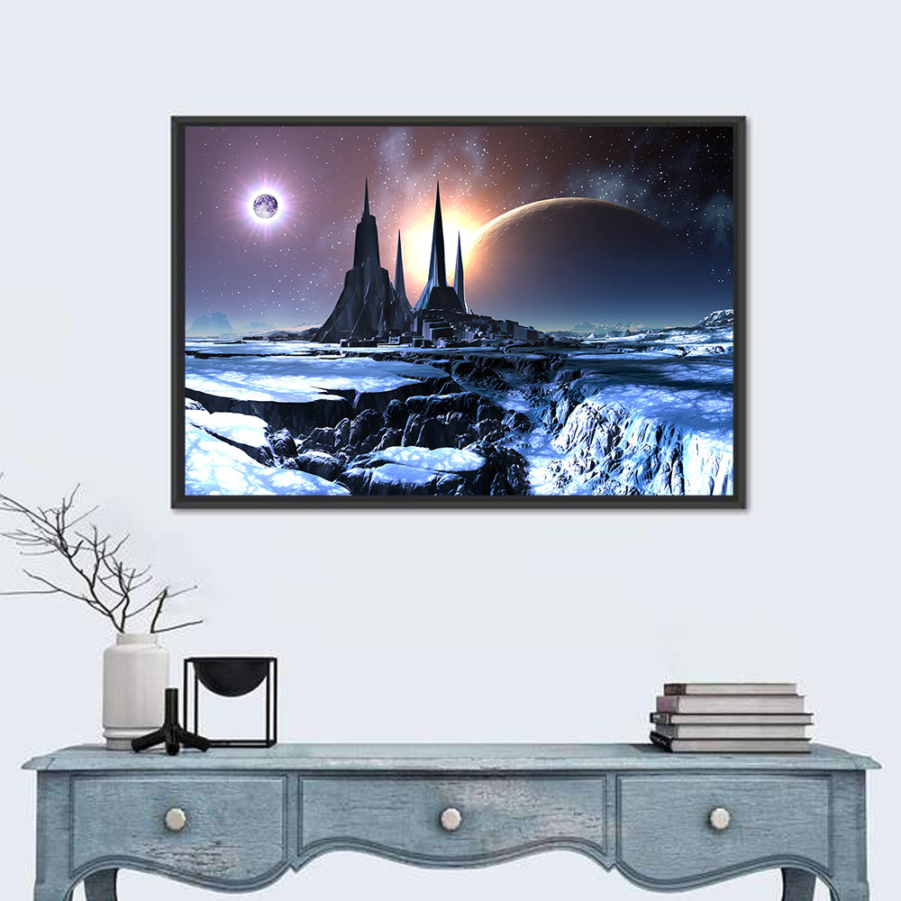 Lost Alien City in Snow Wall Art