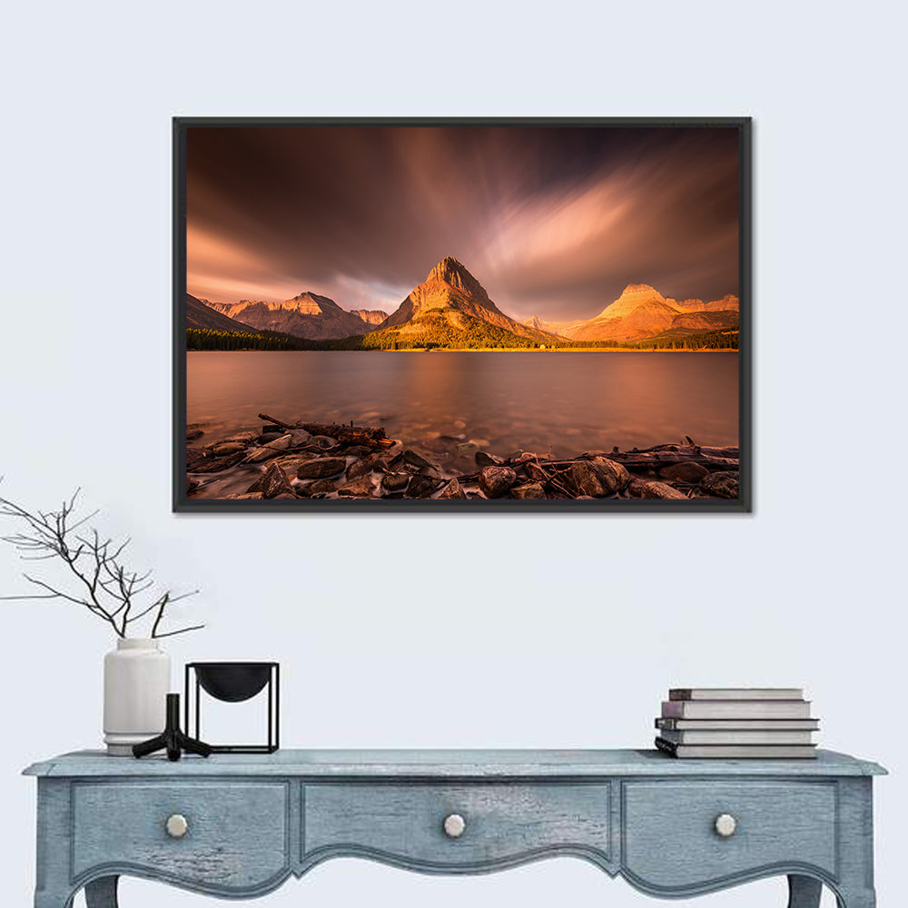Mount Grinnell Golden Sunrise Wall Art