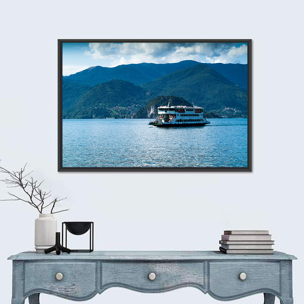 Blue Ferry on Lake Como Wall Art