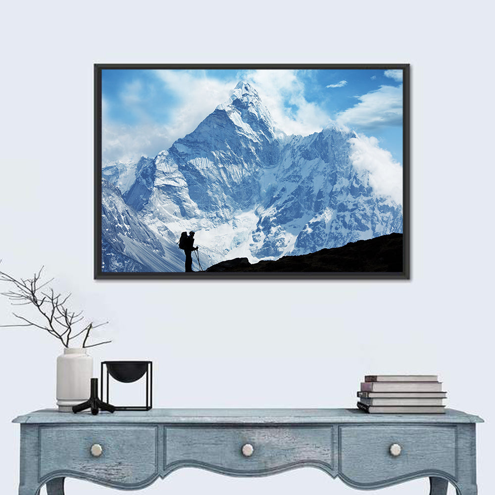 Himalayan Climber Silhouette Wall Art
