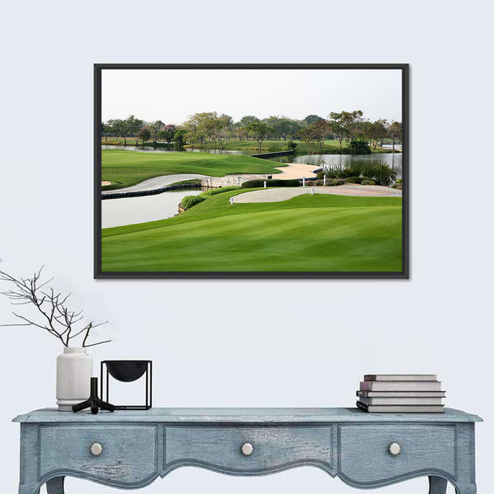 Stone Bridge Golf Course Wall Art in a room, landscape