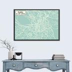Dublin Street Grid Map Wall Art
