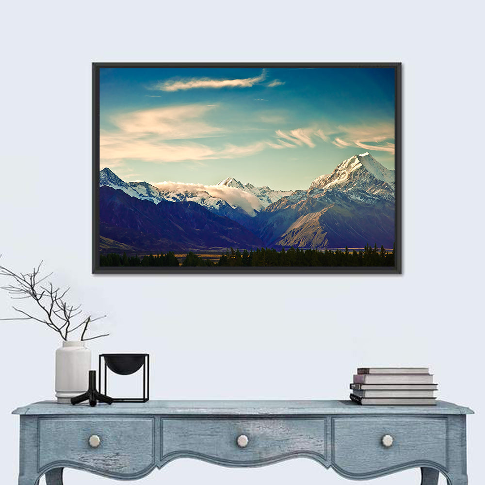 Aoraki Mount Cook Golden Hour Wall Art