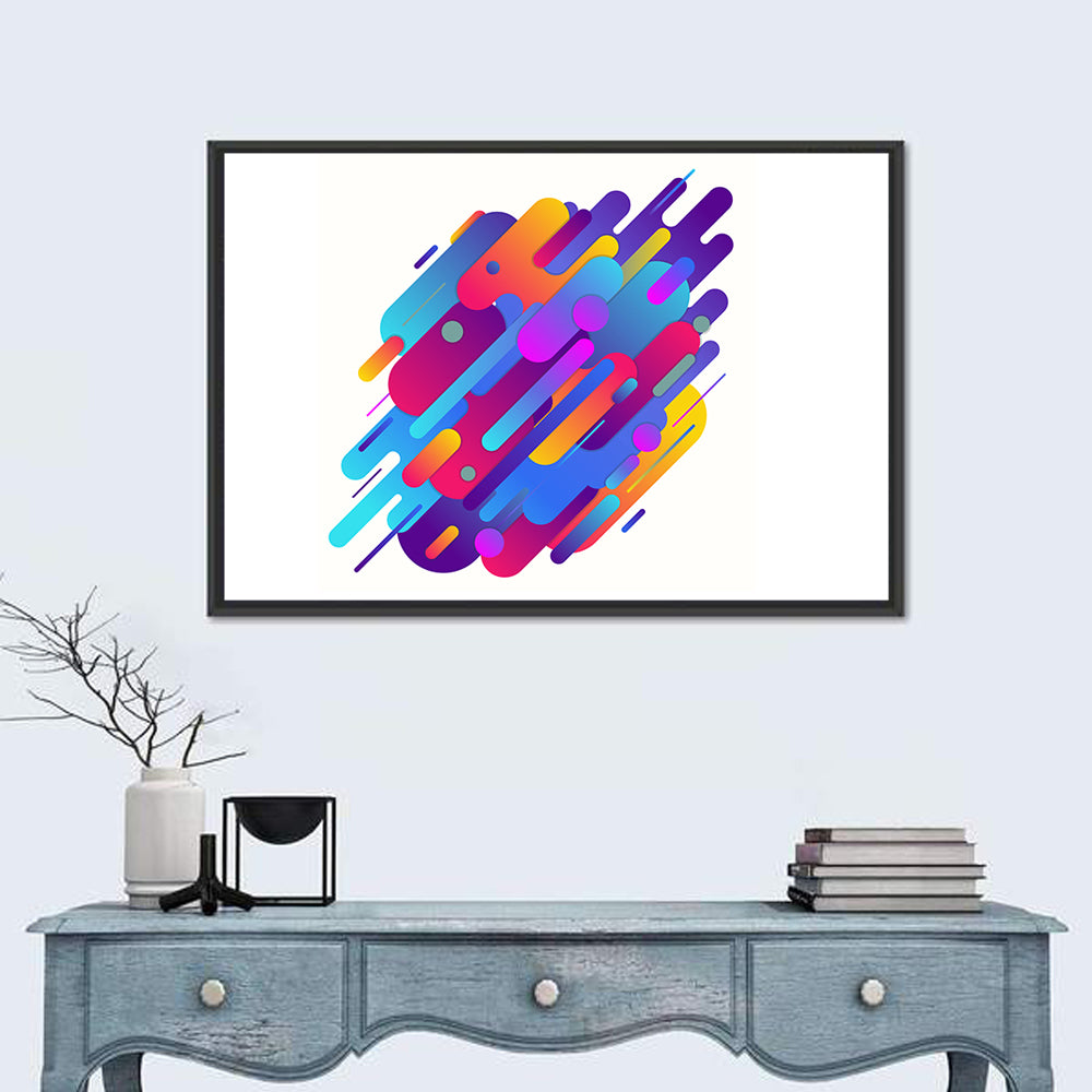 Diagonal Geometric Color Study Wall Art