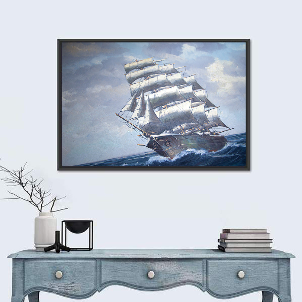 Antique Sailing Ship at Sea Wall Art