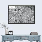 Buenos Aires Street Grid Map Wall Art