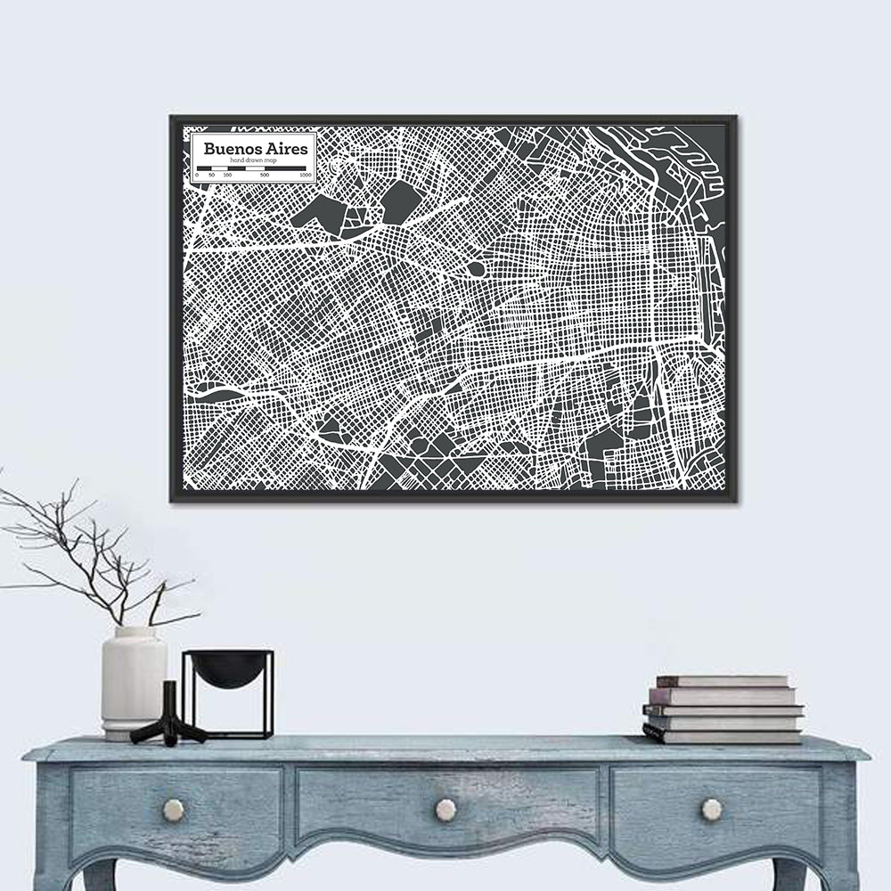 Buenos Aires Map Wall Art