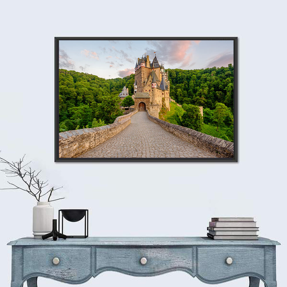Eltz Castle at Dusk Wall Art in a room, landscape