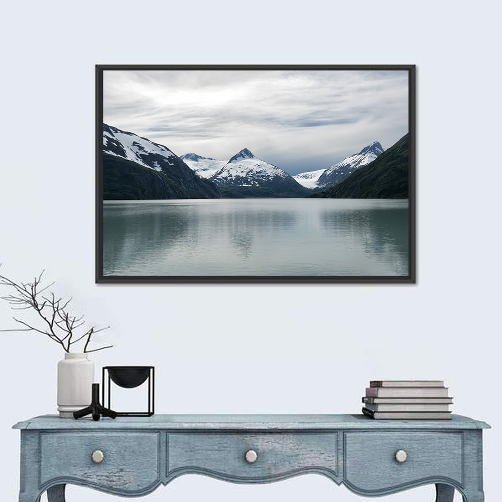 Glacial Mountain Lake Reflection Wall Art