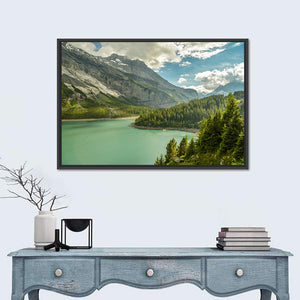 Oeschinen Lake In Swiss Alps Wall Art