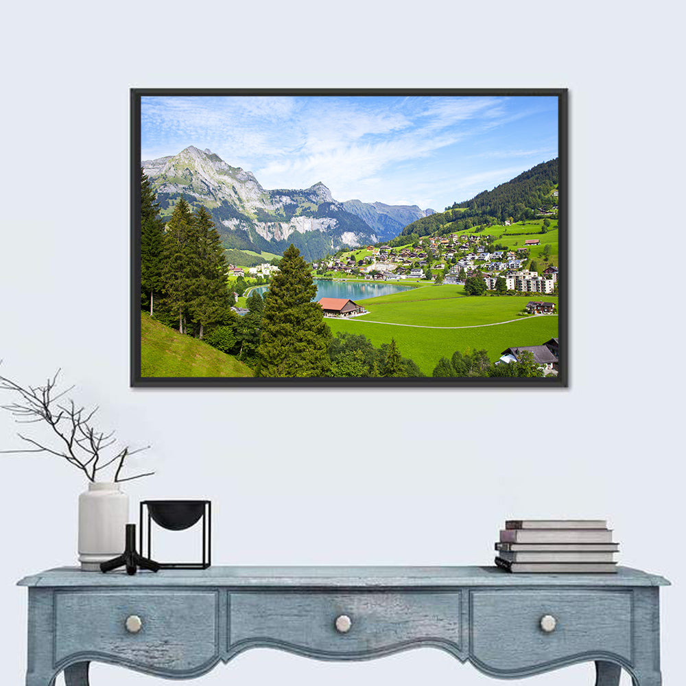 Lungern Lake Village Wall Art