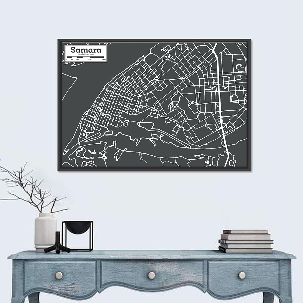 Samara Aerial Map Wall Art