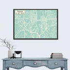 Olympia Street Network Map Wall Art