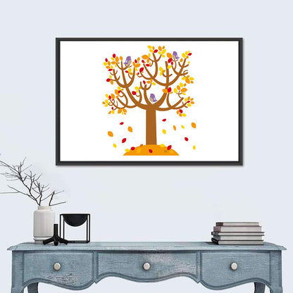 Autumn Tree Illustration Wall Art