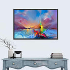 Radiant Sunset Sailboat Painting Wall Art