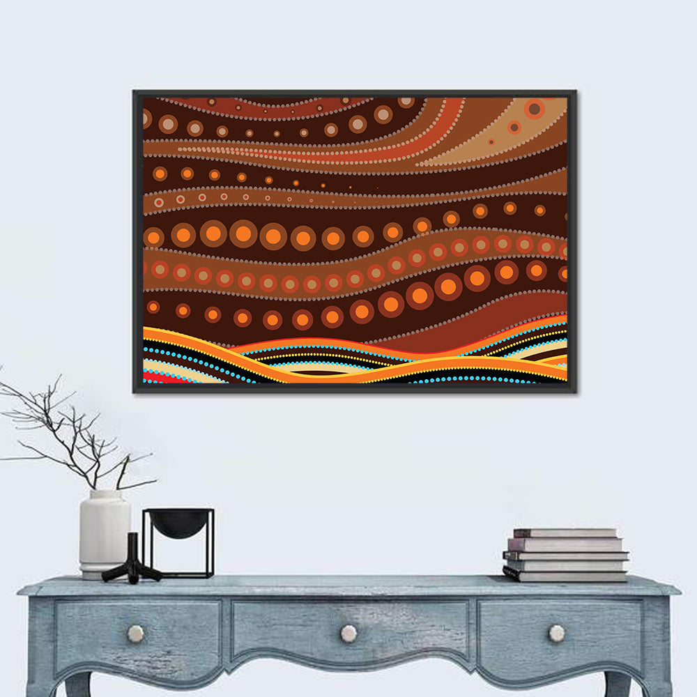 Dotted Wave Vector Illustration Wall Art