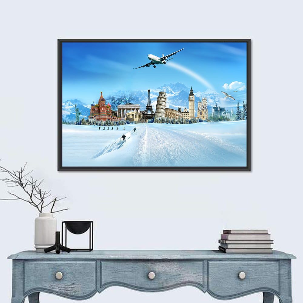 Global Landmarks Collage Wall Art