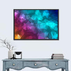 Multicolor Polygon Geometry Wall Art