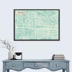 Little Rock Street Grid Map Wall Art