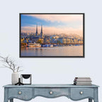 Hofkirche Lucerne Morning Reflection Wall Art