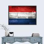 Dutch Flag on Distressed Wood Wall Art