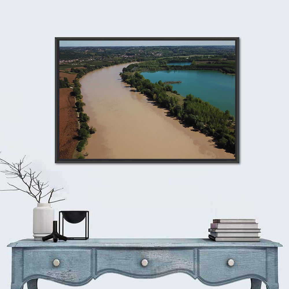 Garonne River and Cadillac Lake Wall Art in a room, landscape