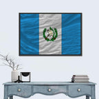 Guatemala Flag with Coat of Arms Wall Art