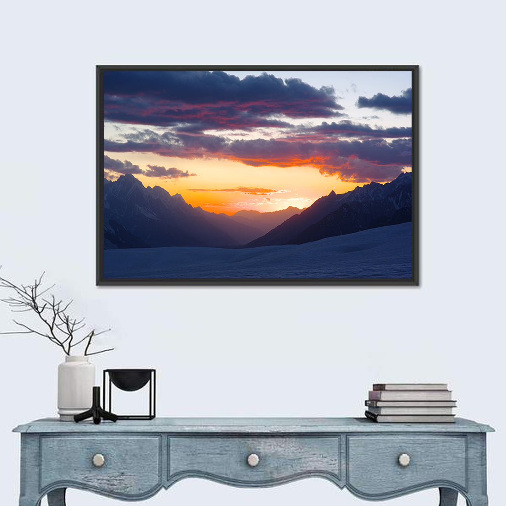 Hispar Pass Sunset Wall Art