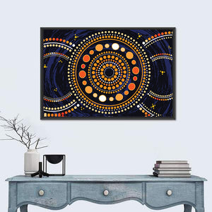 Aboriginal Dot Illustration Wall Art
