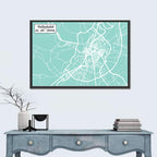 Valladolid Street Grid Map Wall Art