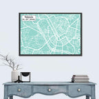 Valencia Street Grid Map Wall Art