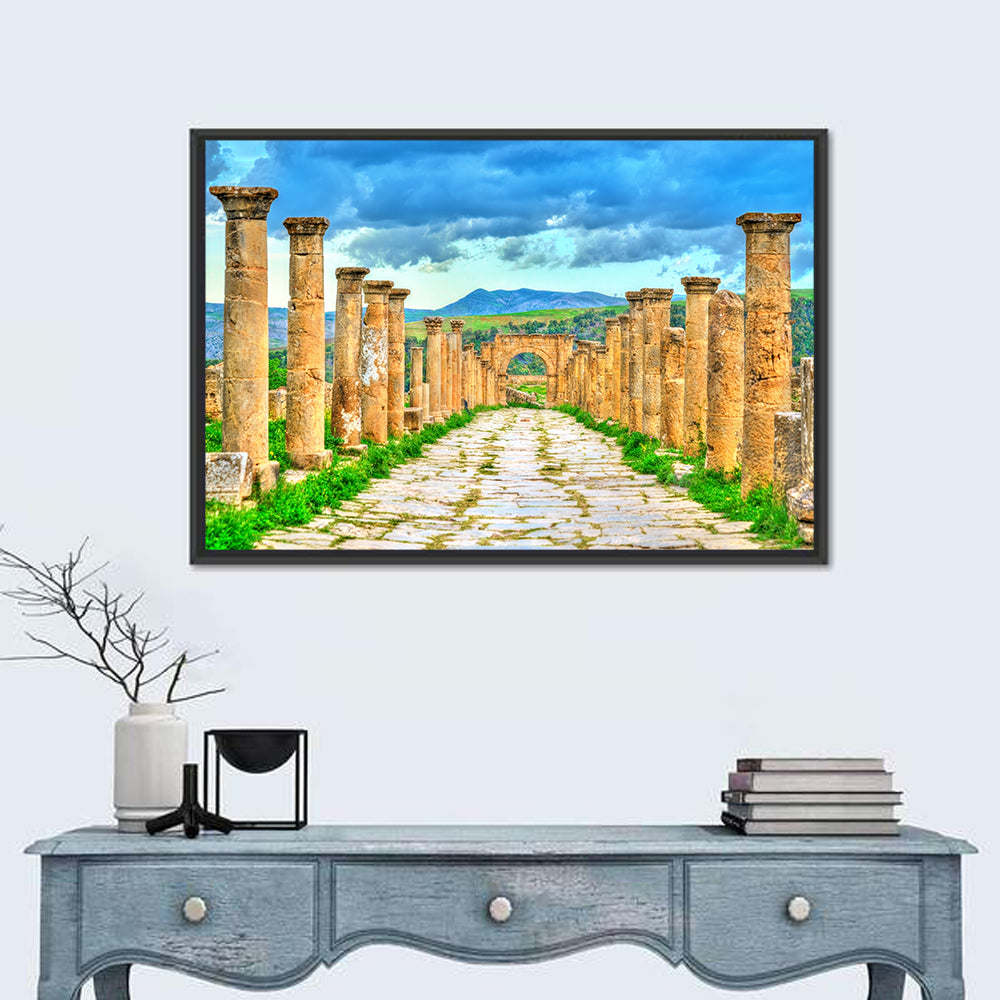 Jerash Cardo Maximus Ruins Wall Art in a room, landscape