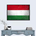 Vintage Hungarian Flag Wall Art