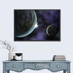 Twin Planets Sunrise Wall Art