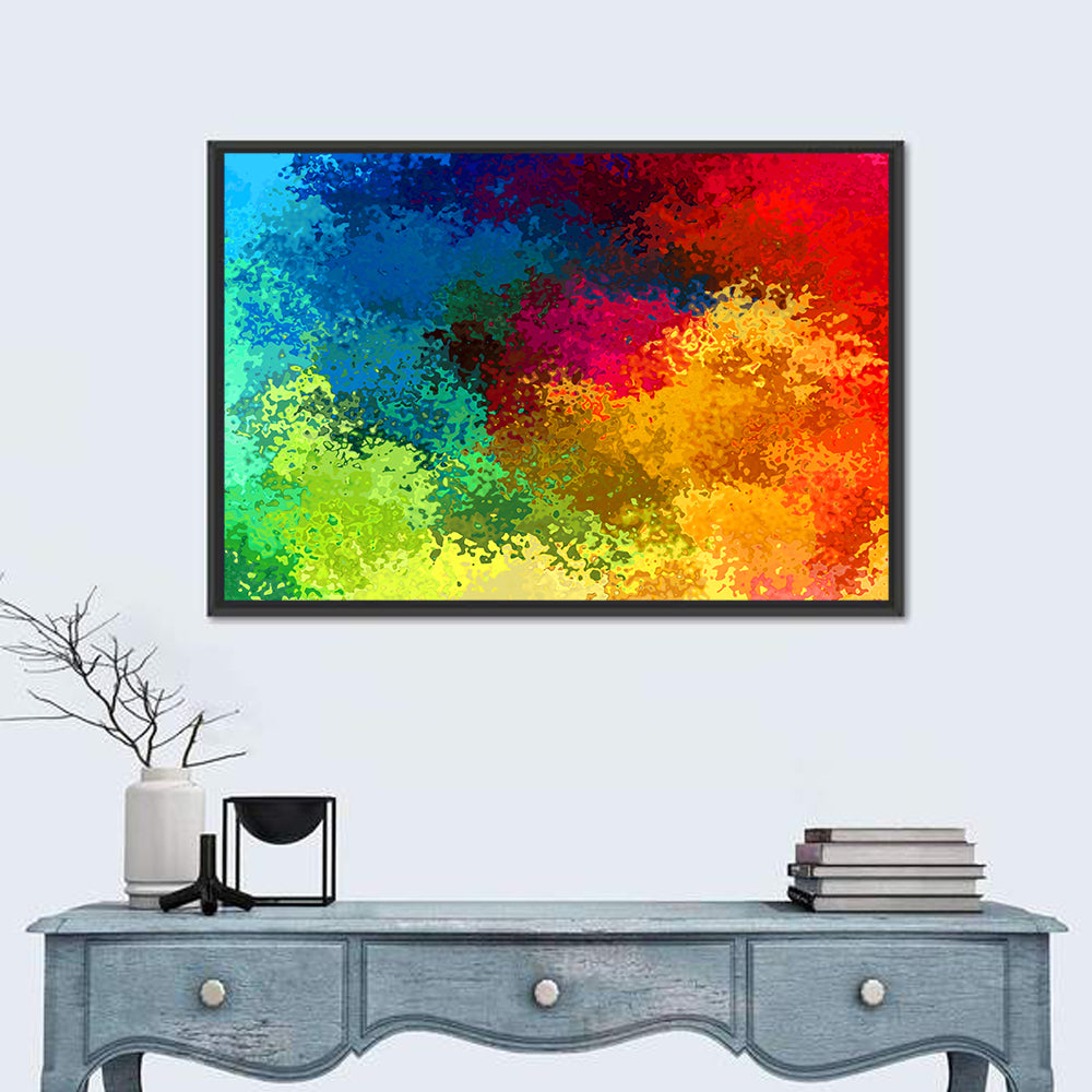 Diagonal Rainbow Gradient Wall Art