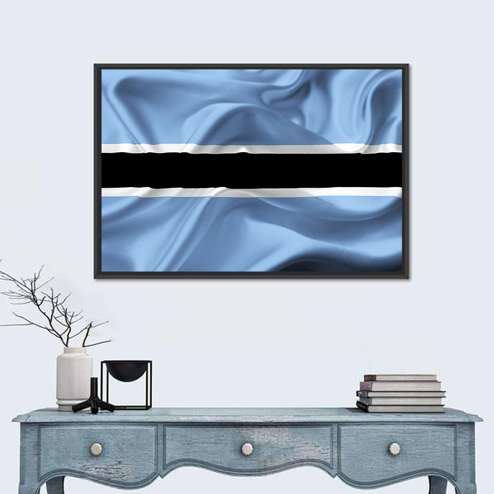 Rippled Botswana Flag Wall Art