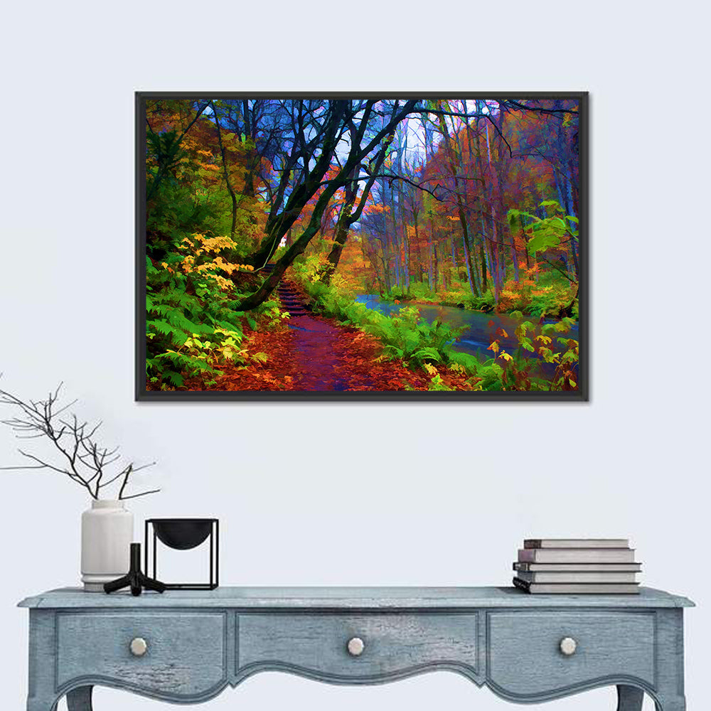 Autumn Along Oirase River Wall Art