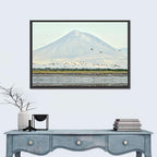 Flamingos Over Lake Natron, Doinyo Lengai Wall Art