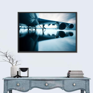 Airplane Over Water Wall Art