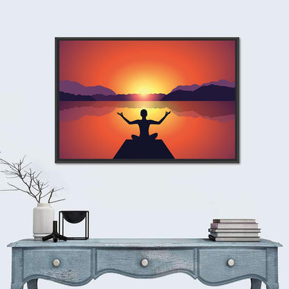 Peaceful Meditation Silhouette Wall Art
