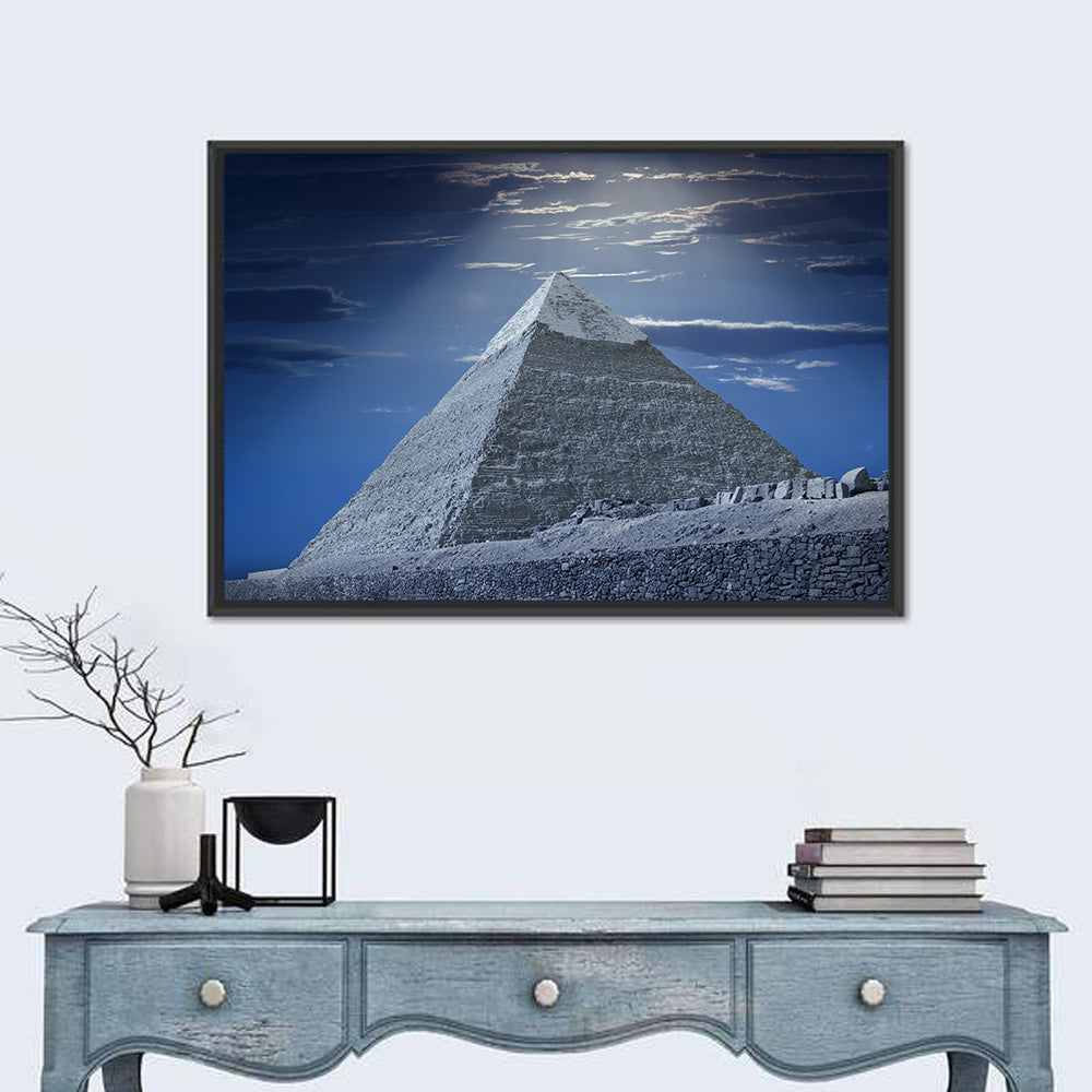 Great Pyramid Under Moonlight Wall Art