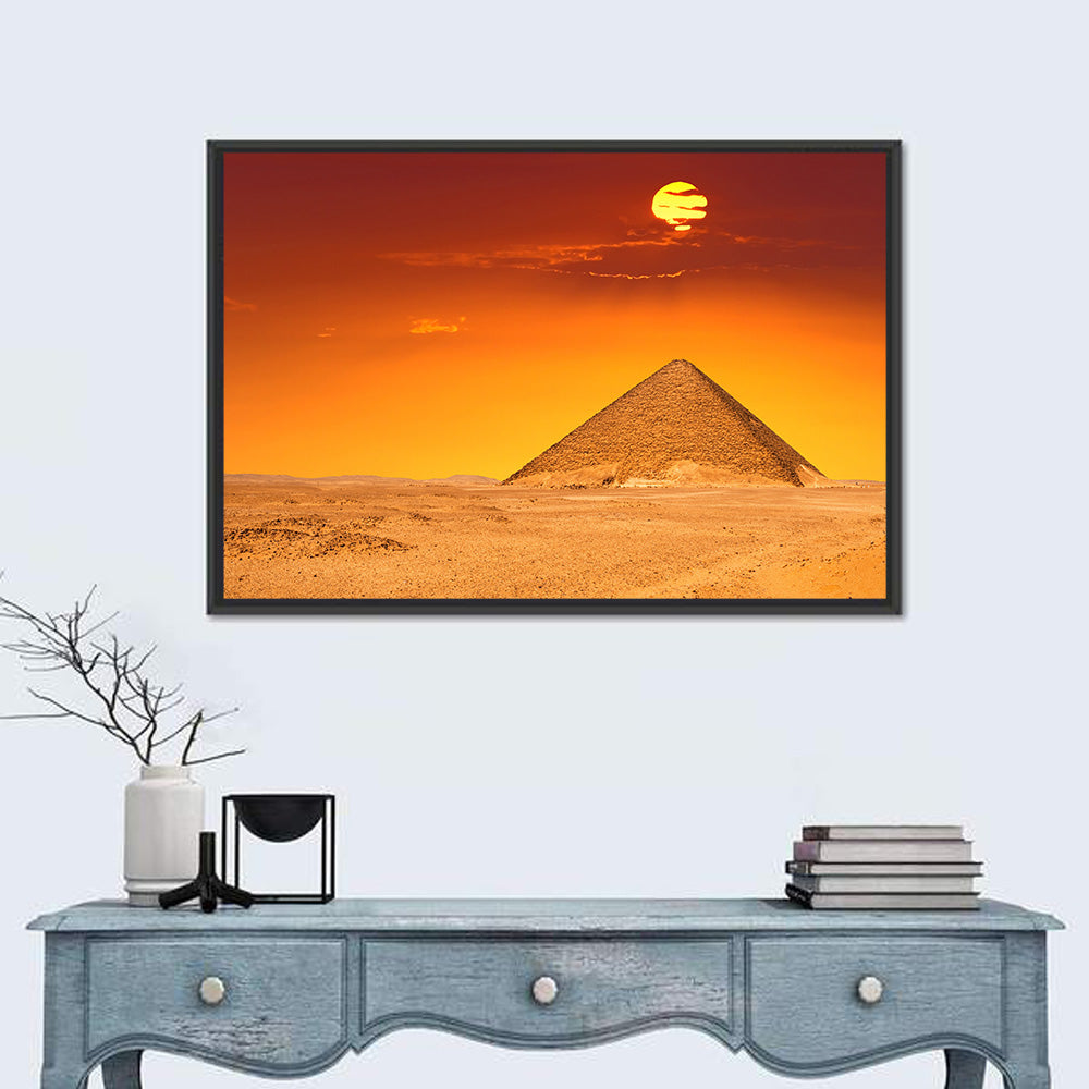 Dahshur Red Pyramid Wall Art in a room, landscape